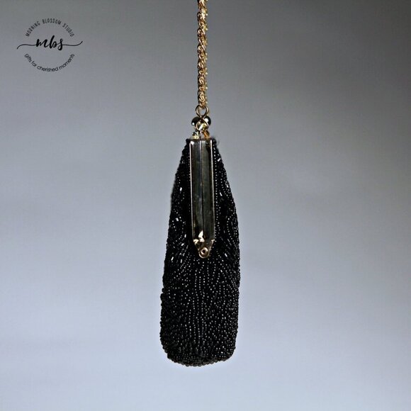 Vintage Beaded Golden Chain Strap Mini Shoulder Bag - Picture 3 of 11